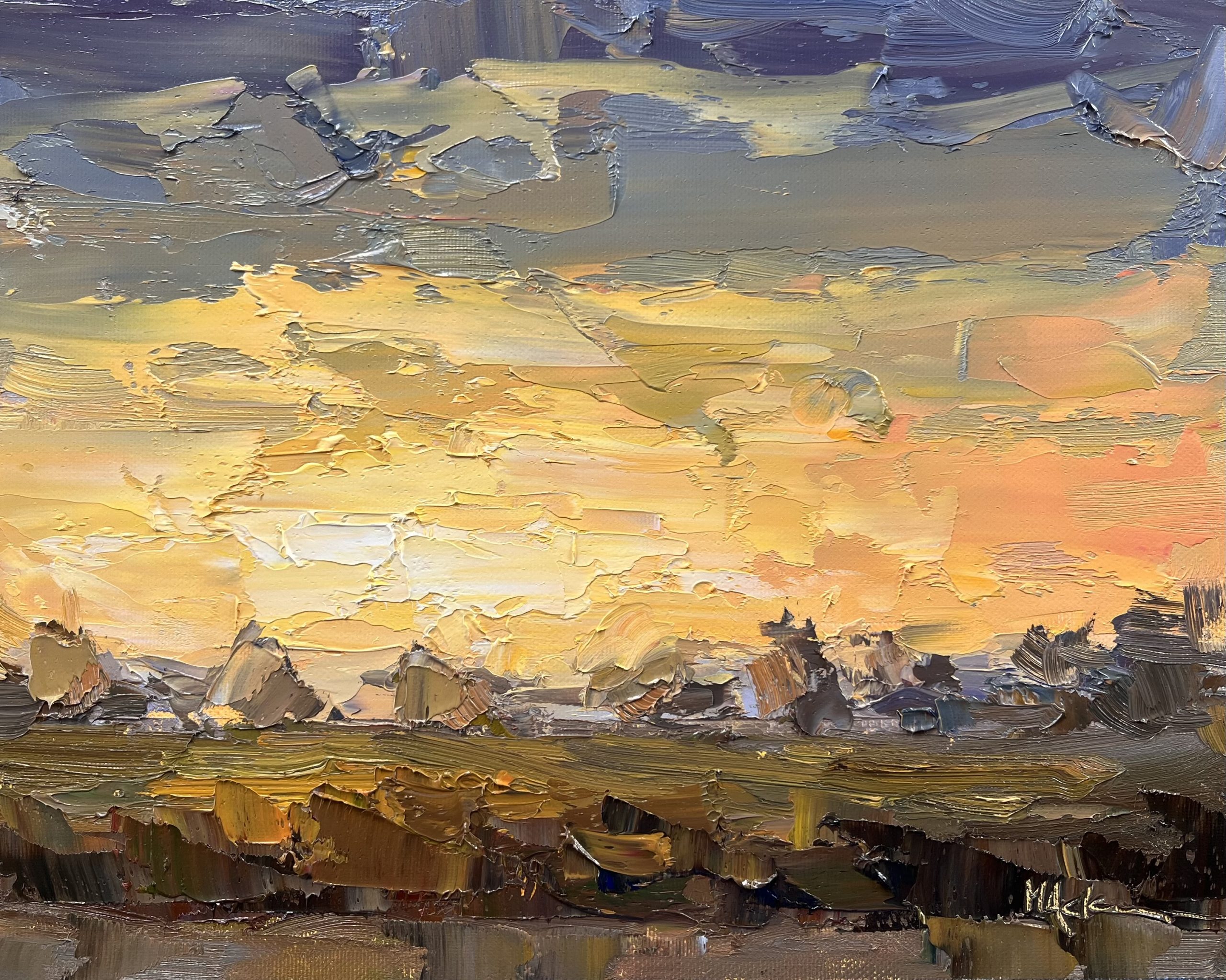 2. Fluwelen zonsondergang 24x30 Marieke Ackerman Fluwelen zonsondergang 24x30 cm