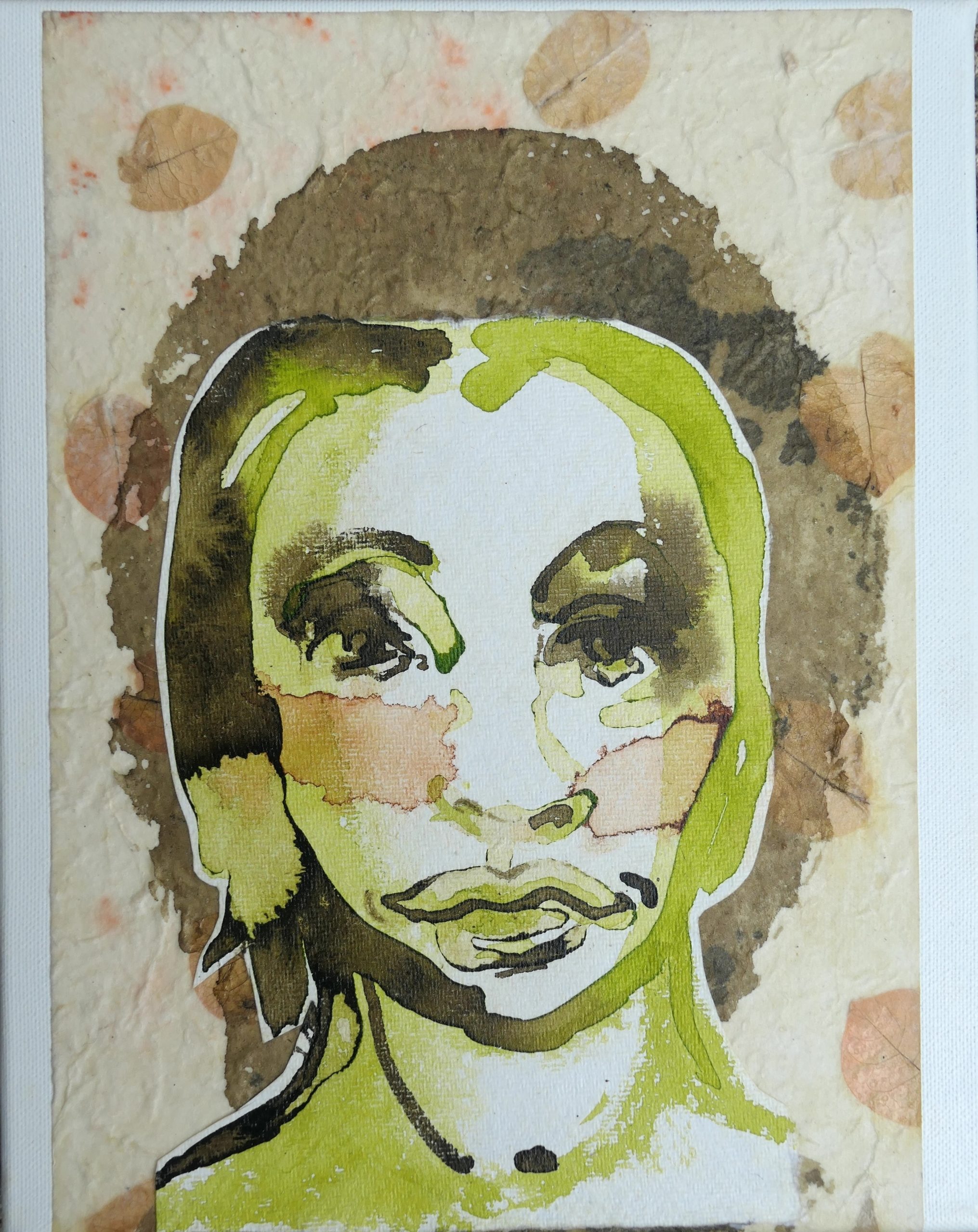 Portret van een innerlijk 2020-16 - mixed media 24x30 cm