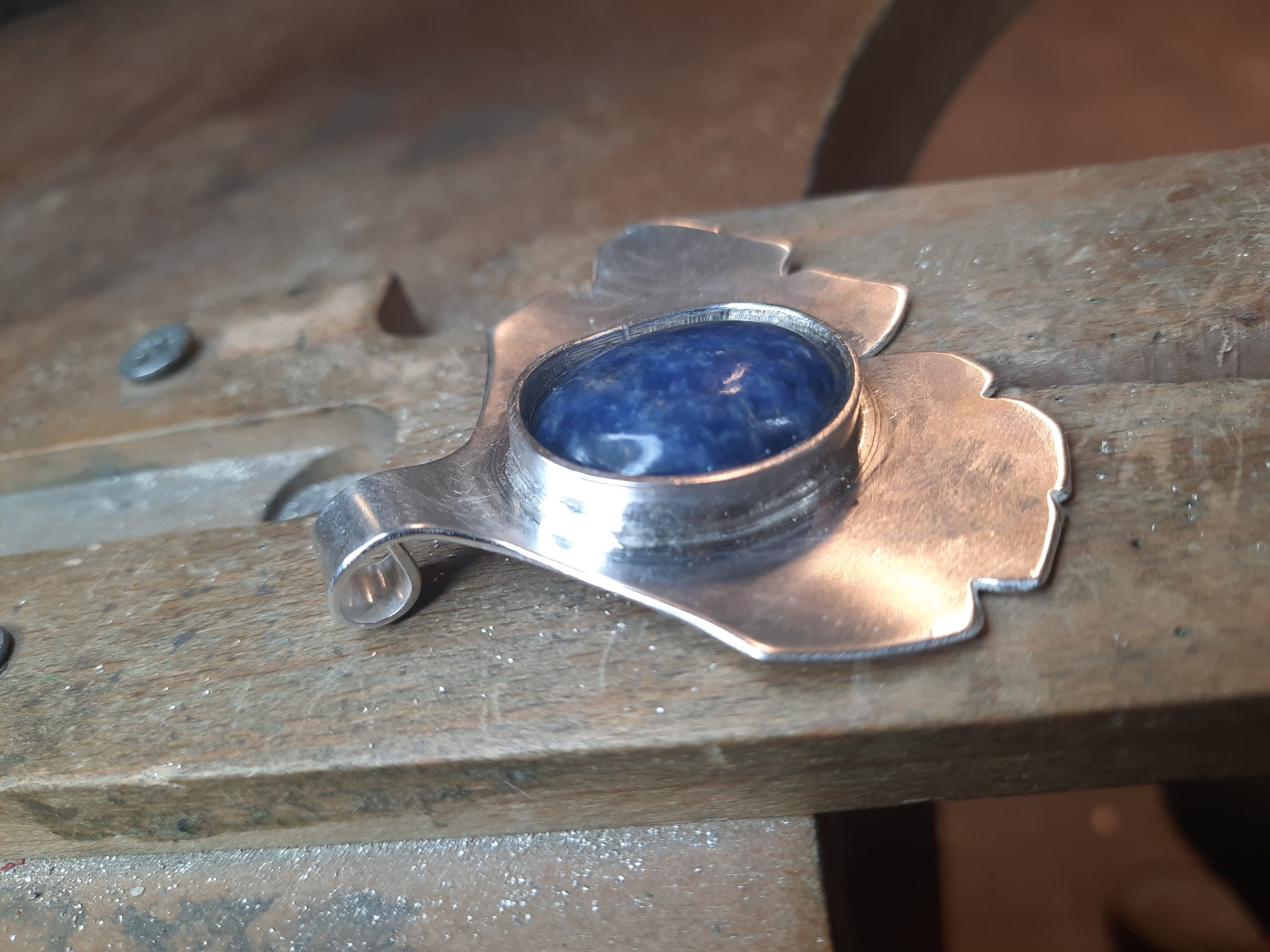 hanger van oude zilveren lepel
