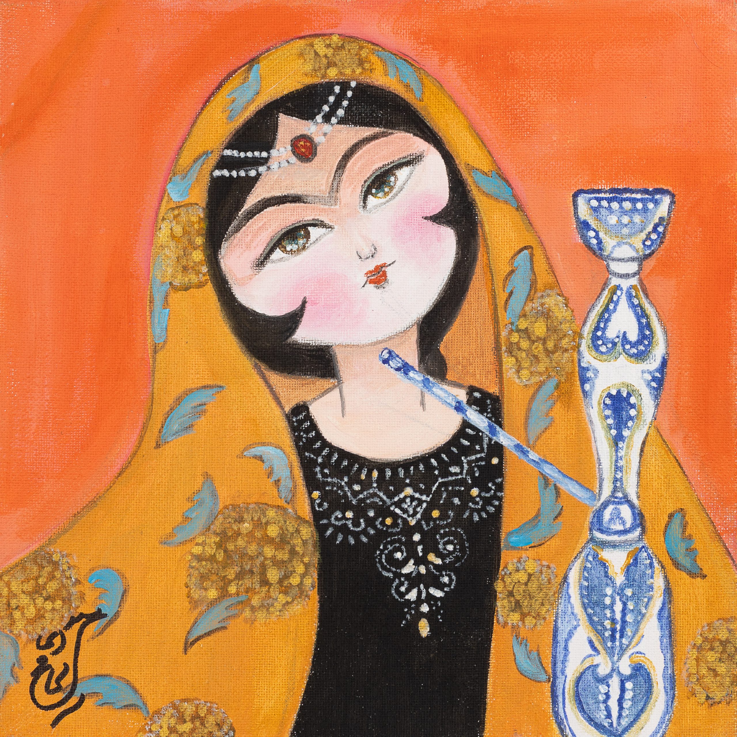 Iraanse vrouw 20x20cm