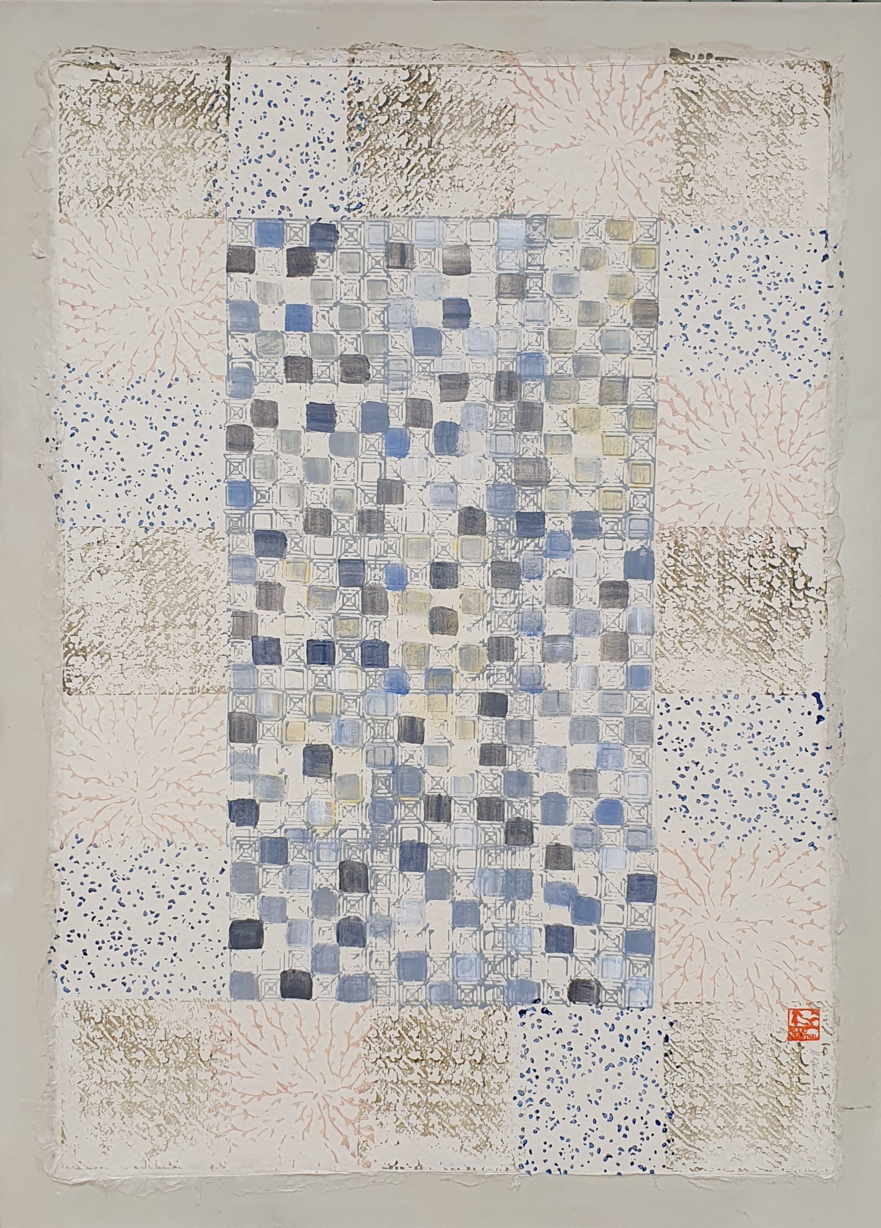 stempelwerk. 80 x 110 cm